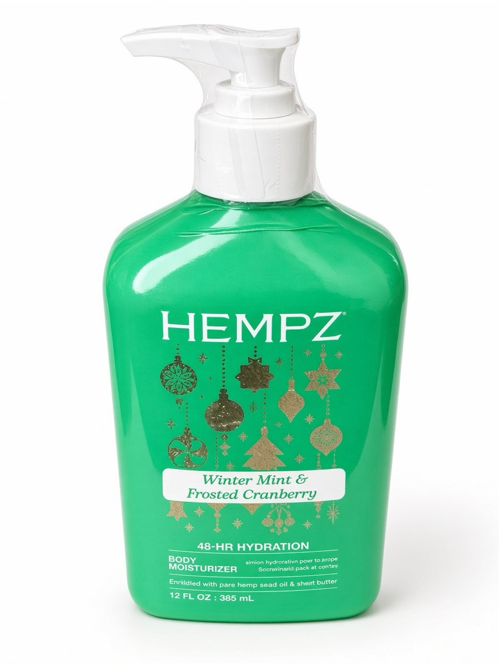Hempz Winter Mint & Frosted Cranberry Body Moisturizer 12 oz 48-HR Hydration